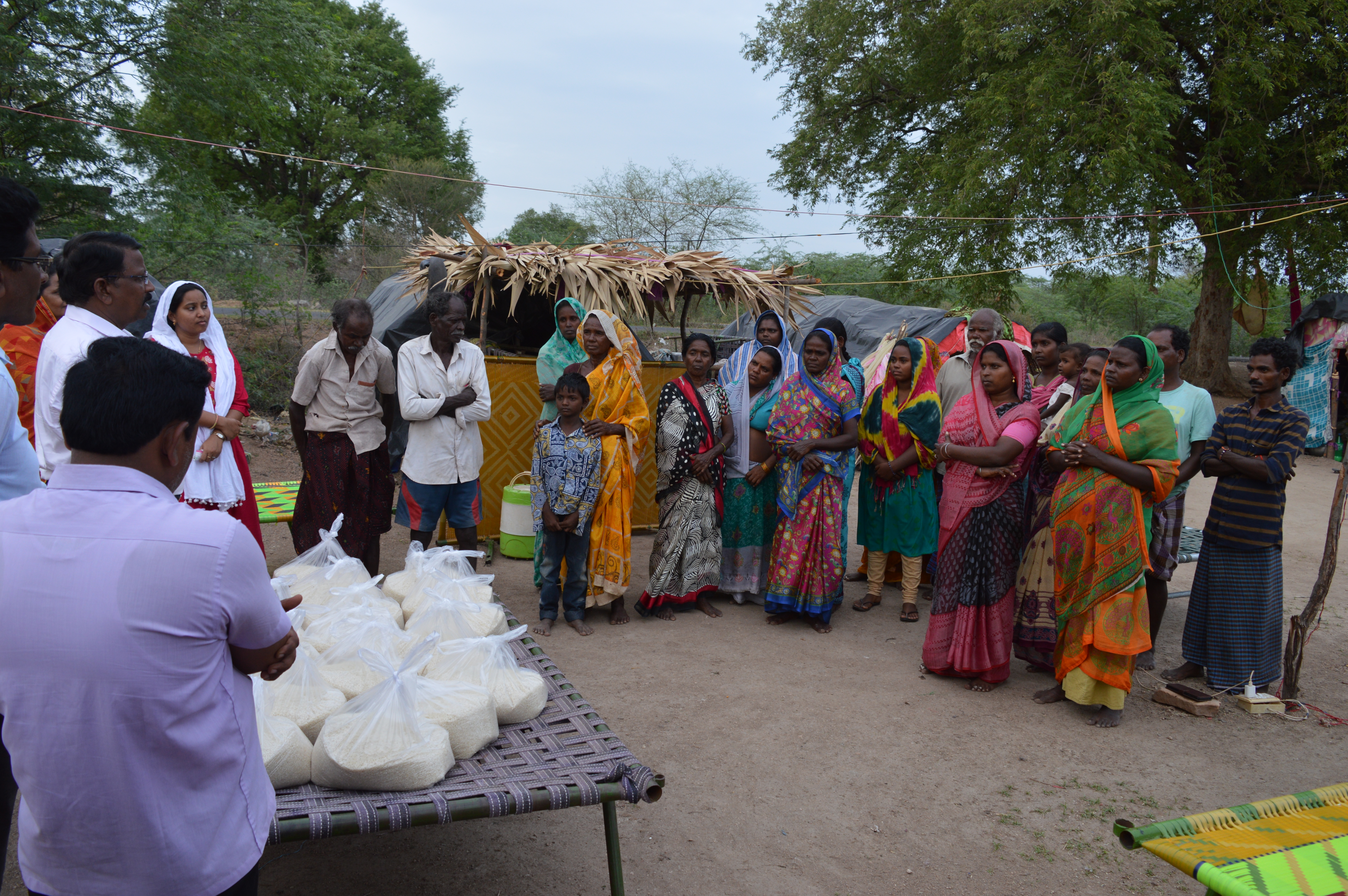 Relief distribution to families